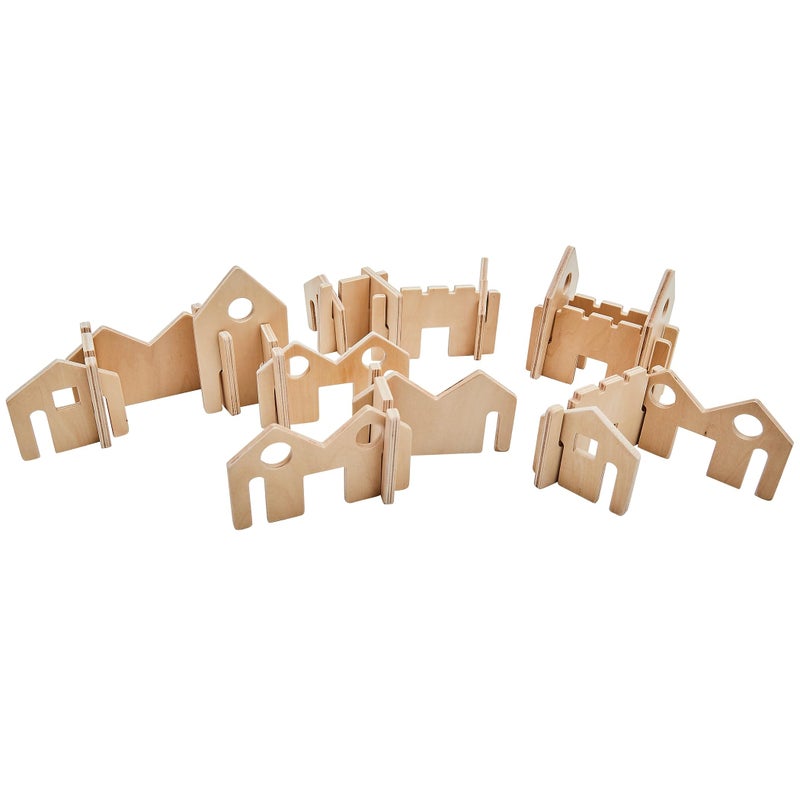 THE FRECKLED FROG Little Happy Architect - Set of 22 - Ages 18m+ - Wooden Blocks for Toddlers - Create Endless Village Layouts - Lightweight - Image 2
